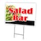 Signmission Salad Bar Yard Sign & Stake outdoor plastic coroplast window, C-1216 Salad Bar C-1216 Salad Bar - alternate 1